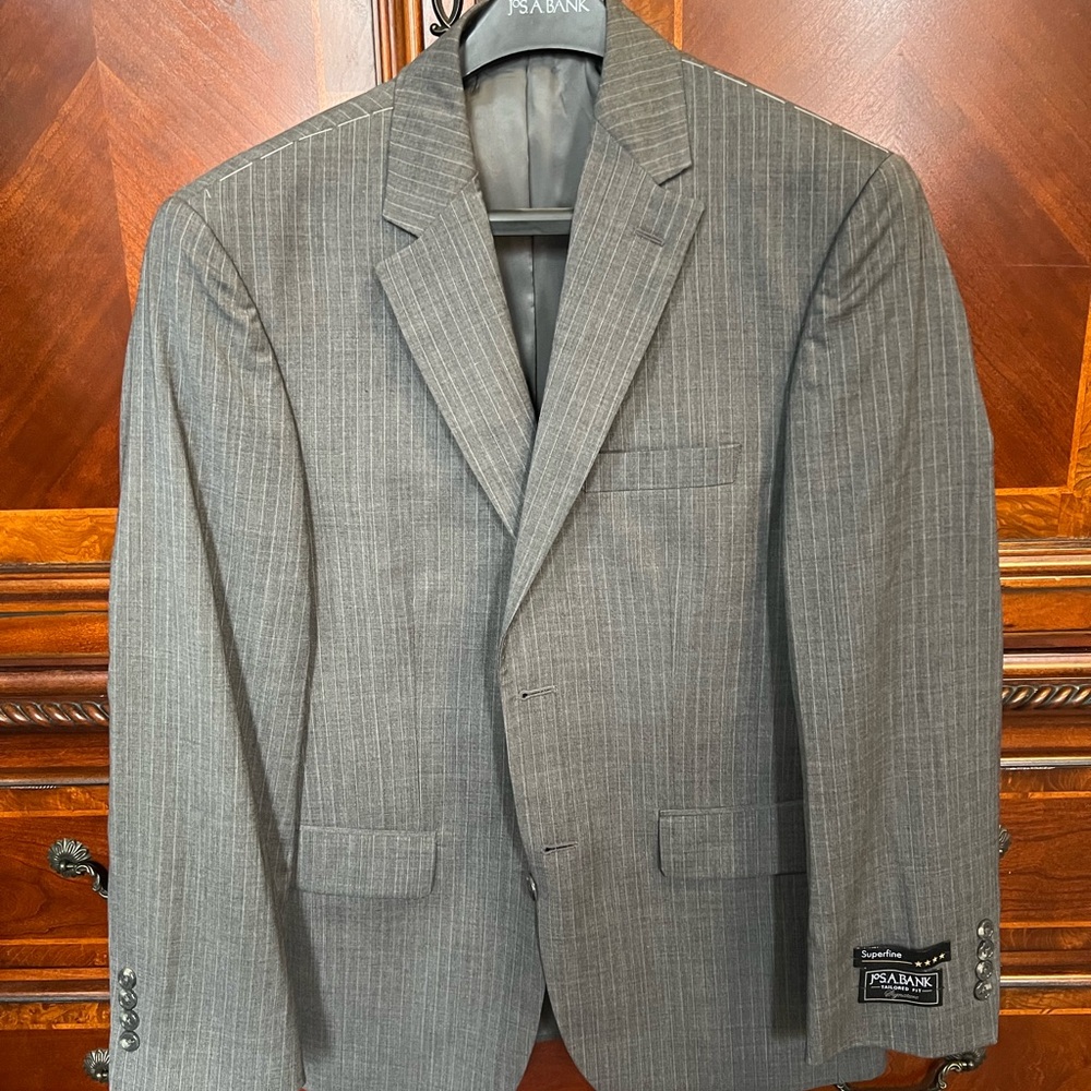 Jos. A. Bank Charcoal Pinstripe Men's Suit Jacket